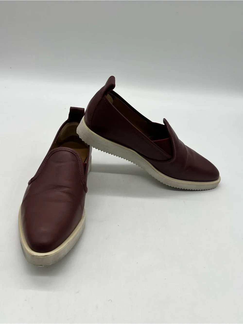 Everlane Oxblood Women’s Sz 7.5 Burgundy Italian Leather Modern Loafers Shoes